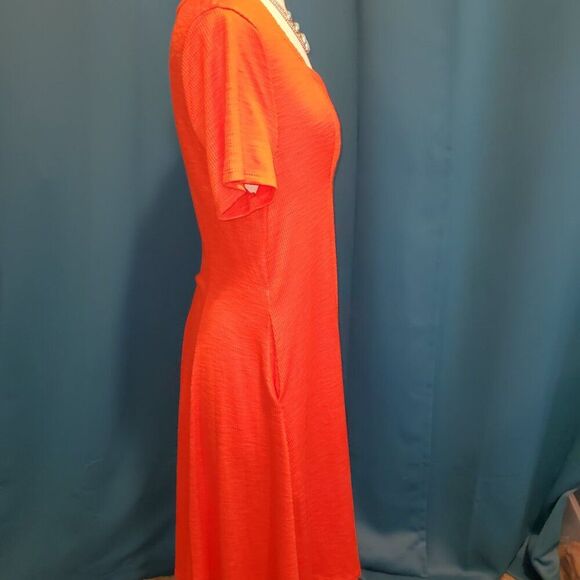 NWOT Torrid Sweetheart Neckline Fit & Flare Dress - Size 0 (L/12) - Burnt Orange - Picture 6 of 10